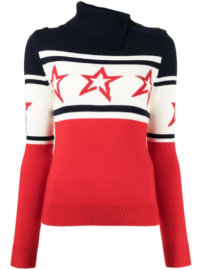 Shop Perfect Moment Chopper Long-sleeved Sweater In Red