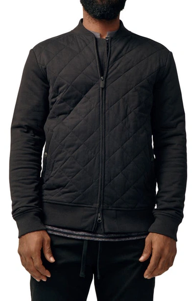 Shop Good Man Brand Mayfair Quilted Bomber Jacket In Black