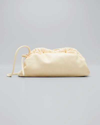 Shop Mansur Gavriel Mini Lambskin Cloud Clutch Bag In Crema