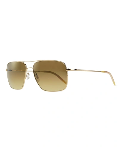 Shop Oliver Peoples Clifton Photochromic Sunglasses, Gold