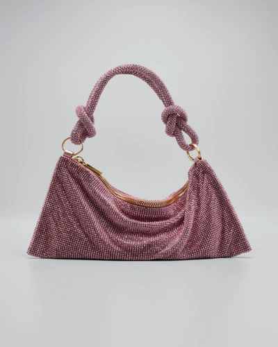 Shop Cult Gaia Hera Nano Knotted Embellished Shoulder Bag In Shell Pink