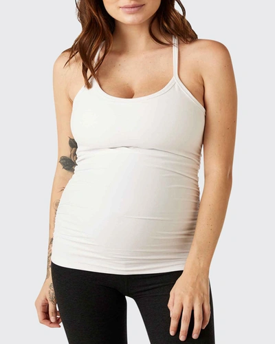 Shop Beyond Yoga Maternity Slim Racerback Cami In Darkest Night