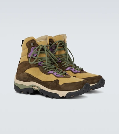 Shop Jacquemus Les Chaussures Terra Hiking Boots In Multi-green216fo05-216 506500