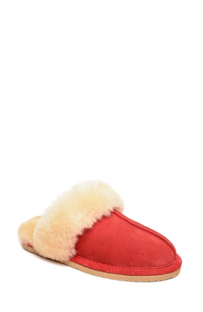 Shop Minnetonka Genuine Sheepskin Slipper In Red