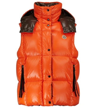 Moncler orange hot sale vest