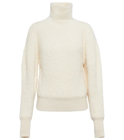 Shop Nanushka Miah Wool-blend Turtleneck Sweater In Ecru