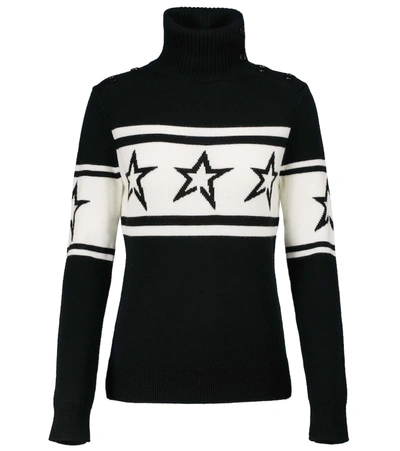Shop Perfect Moment Chopper Wool Turtleneck Sweater In Black