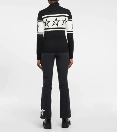 Shop Perfect Moment Chopper Wool Turtleneck Sweater In Black