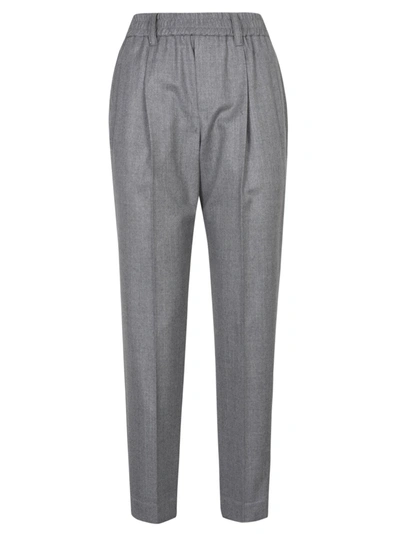 Shop Brunello Cucinelli Straight Leg Trousers In Grey