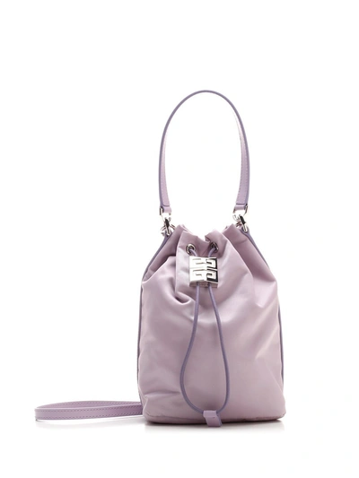 Shop Givenchy 4g Light Bucket Shoulder Bag In Purple