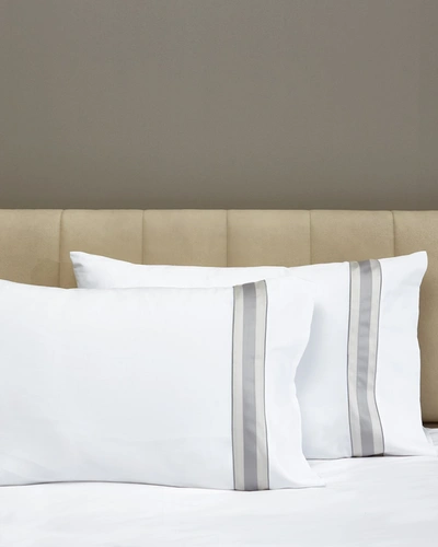 Shop Signoria Firenze Dimora Standard Pillowcases, Set Of 2 In White/silver Moon