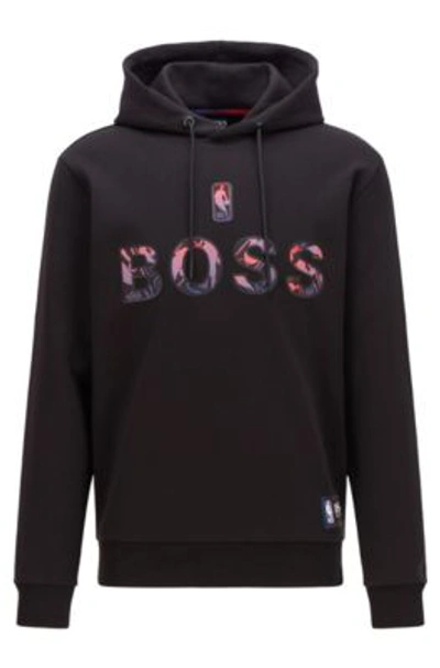 Shop Hugo Boss Boss X Nba Cotton-blend Hoodie With Colorful Branding- Nba Generic Men's Tracksuits Size 3xl