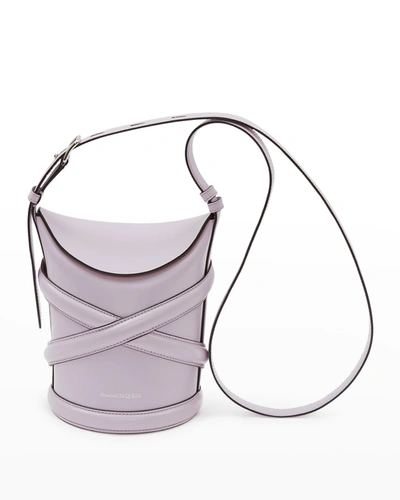Shop Alexander Mcqueen The Curve Small Hobo Bucket Bag In Lilac