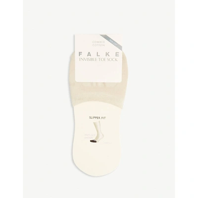 Falke Womens 4019 Cream Invisible Cotton-blend Toe Socks 1size In 4019 Cream