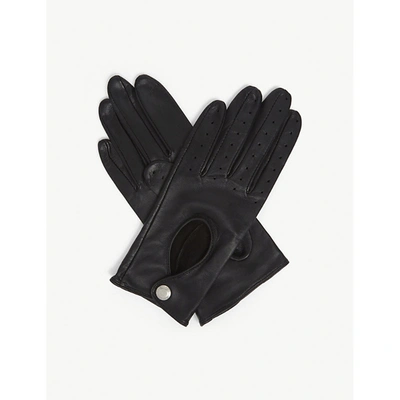 Dents Thruxton Keyhole Leather Driving Gloves In Black | ModeSens