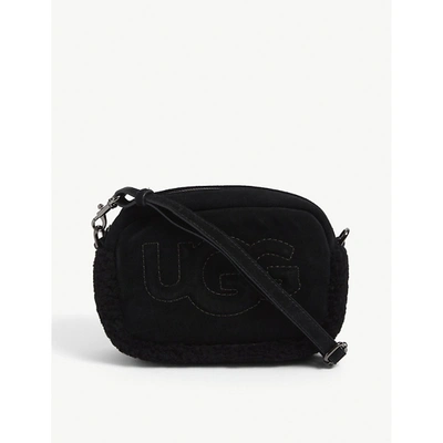 Shop Ugg Janey Ii Suede Cross-body Bag In Black