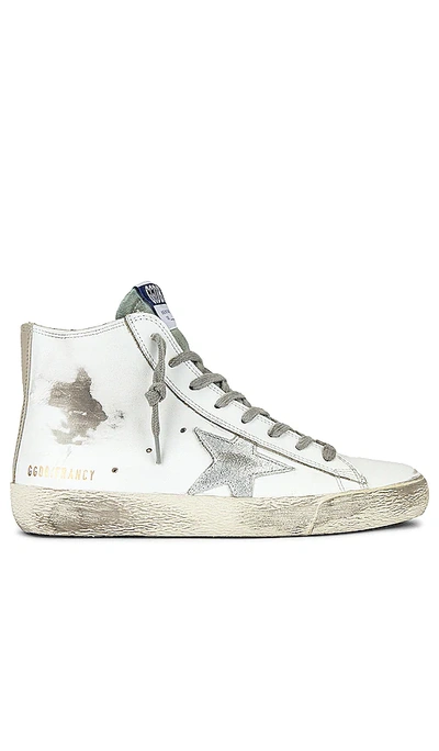 Golden Goose Francy Sneaker In White/silver/milk In White  Silver  & Milk