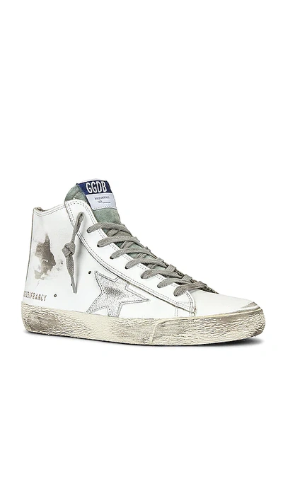 Golden Goose Francy Sneaker In White/silver/milk In White  Silver  & Milk