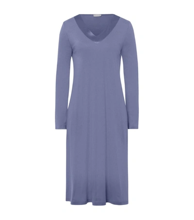 Shop Hanro Jade Nightdress In Turquoise