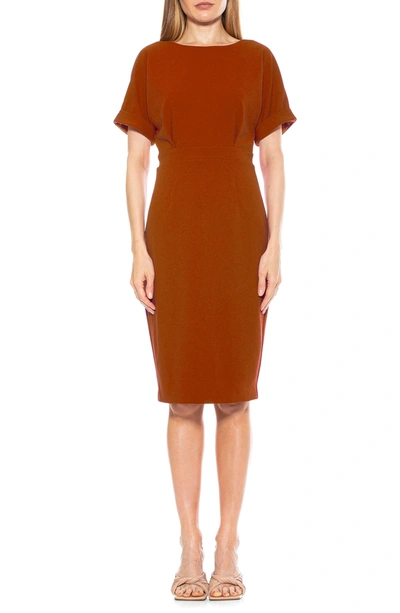 Shop Alexia Admor Dolman Sleeve Sheath Dress In Copper