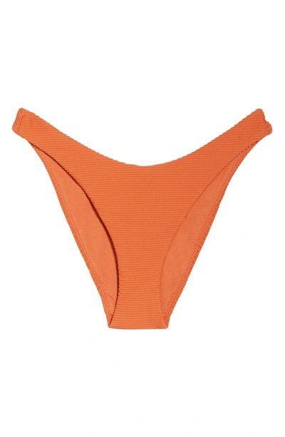 Shop Seafolly High Cut Bikini Bottoms In Orange