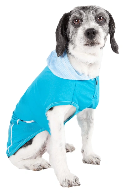 Shop Pet Life Active Pull-rover Sleeveless Hoodie Jacket In Electric Blue