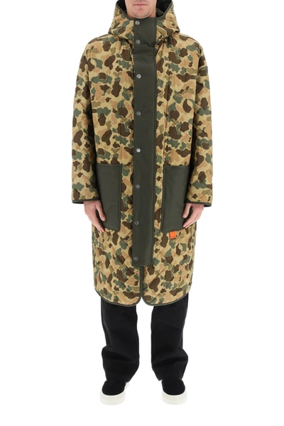 Shop Palm Angels Long Camouflage Parka In Mixed Colours