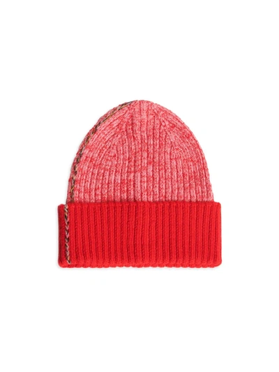 Shop Victoria Beckham X The Woolmark Company Kid's 2-piece Wool Beanie & Snood Set In Red