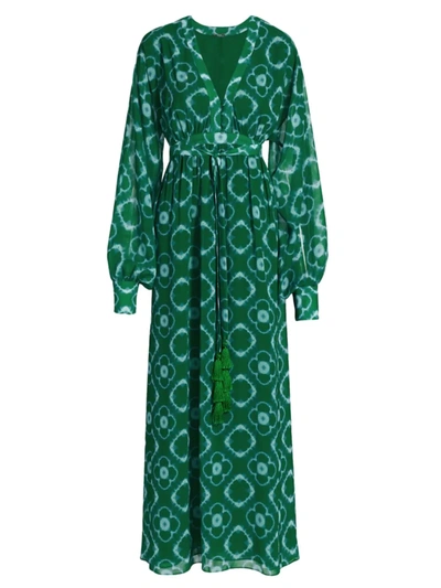 Shop Alexis Women's Skarla Belted Maxi Dress In Emerald