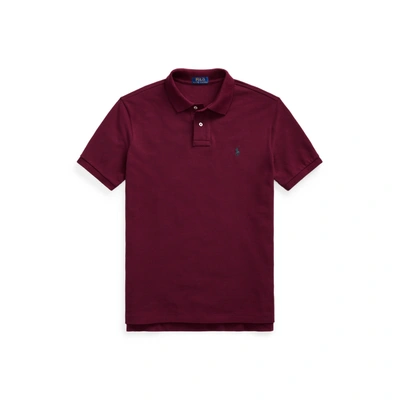 Shop Polo Ralph Lauren The Iconic Mesh Polo Shirt In Classic Wine/c5969