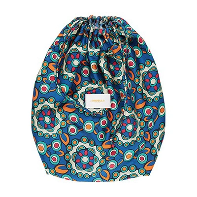 Shop La Doublej Silk Sack Bag In Kaleidoscope Bluette