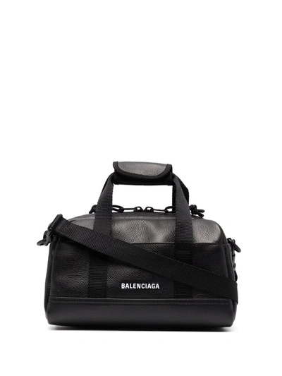 Balenciaga Men's Explorer Leather Duffel Bag In Noir/ecru | ModeSens