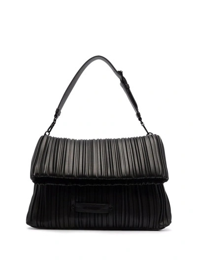 Shop Karl Lagerfeld K/kushion Folded Shoulder Bag In Black