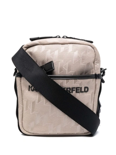 Shop Karl Lagerfeld Otto Crossbody Bag In Neutrals