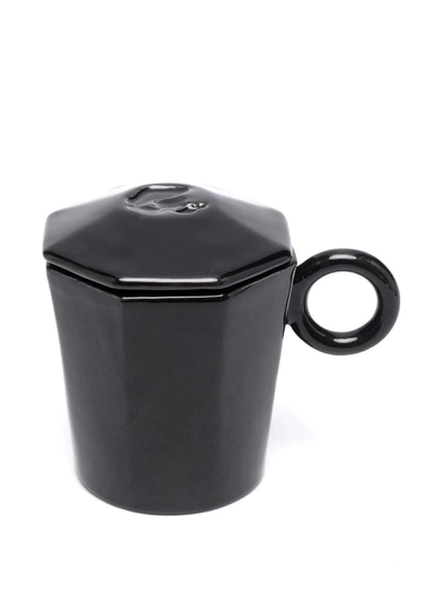 Shop Off-white Octagonal Logo Coffee Set In Black