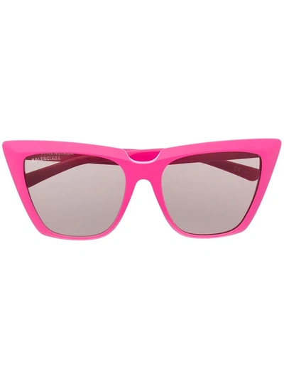 Shop Balenciaga Cat-eye Tinted Sunglasses In Pink