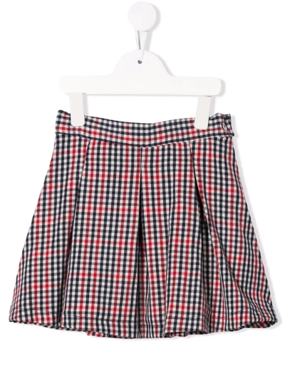Siola Gingham Skater Skirt In Red
