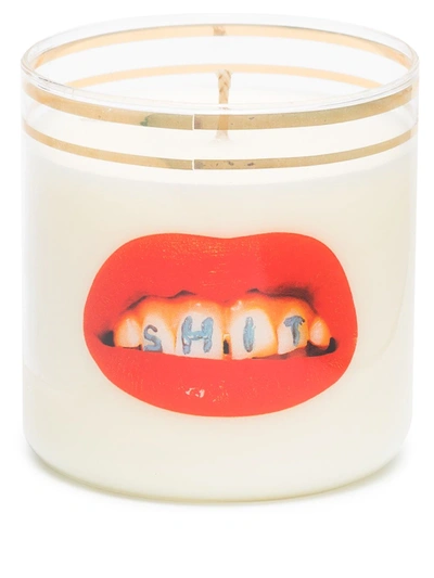 Shop Seletti Lips Glass Candle In Neutrals