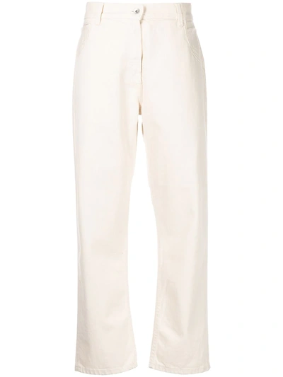 Shop Ymc You Must Create Geanie High-waisted Bootcut Jeans In White