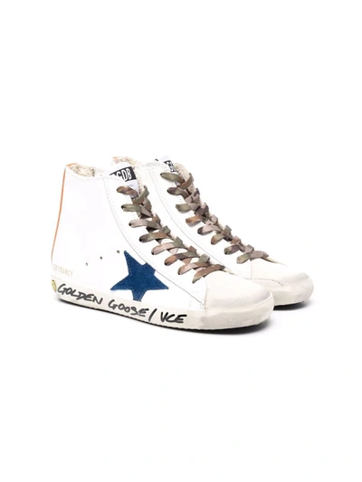 Shop Golden Goose Logo-patch High-top Sneakers In White