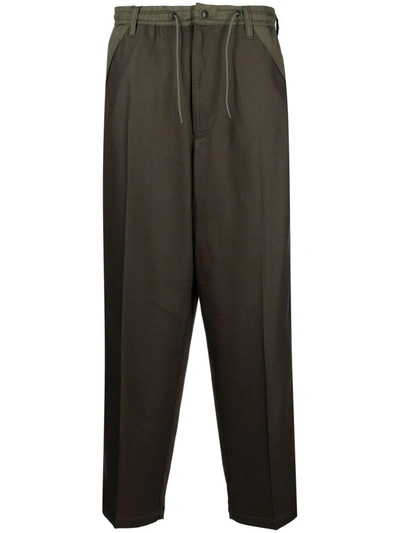 Shop Emporio Armani Drawstring-waist Trousers In Green
