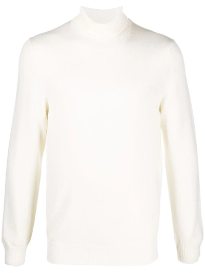 Fileria Ribbed Knit Roll-neck Jumper In Neutrals