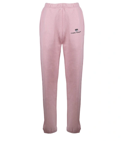 Shop Chiara Ferragni Logo Basic Pink Sweatpants