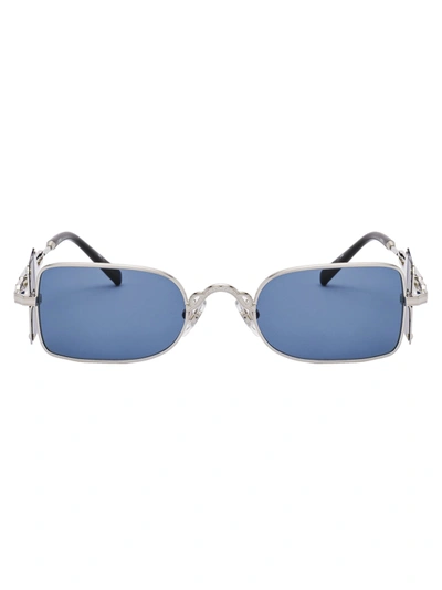 Shop Matsuda Sunglasses In Palladium White - Brushed Silver