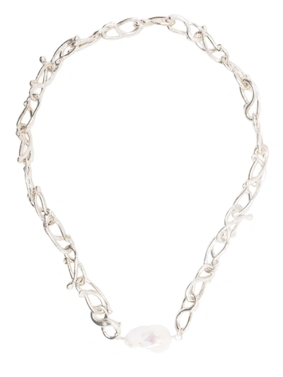 Shop Alighieri The Road Less Travelled Necklace In Silber