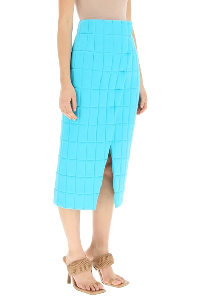 Shop A.w.a.k.e. Quilted Wrap Skirt In Light Blue