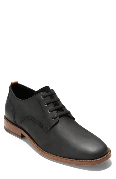 Shop Cole Haan Feathercraft Grand Derby In Black Leather