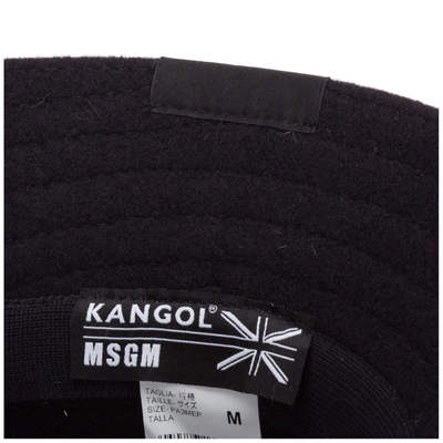 Shop Msgm Men's Hat   Kangol In Black