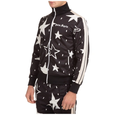 Shop Palm Angels Men's Sweatshirt With Zip Sweat  Night Sky In Black