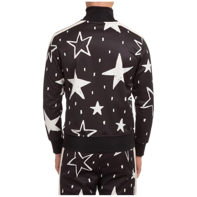 Shop Palm Angels Men's Sweatshirt With Zip Sweat  Night Sky In Black